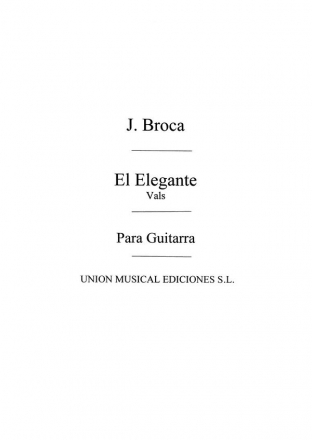 El Elegante, Vals Gitarre Buch