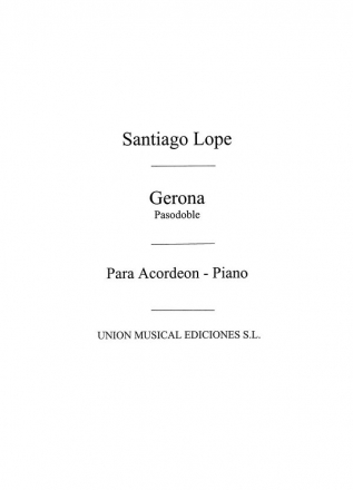Gerona, Pasodoble Accordion Buch