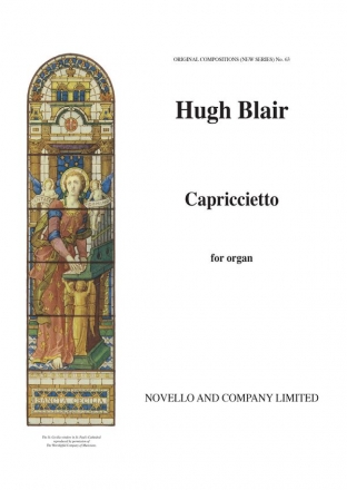 Hugh Blair, Capriccietto Organ Orgel Buch