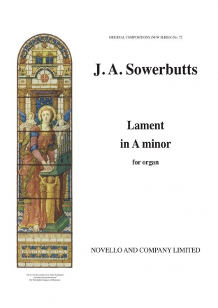 John Albert Sowerbutts, Lament In A Minor Organ Orgel Buch