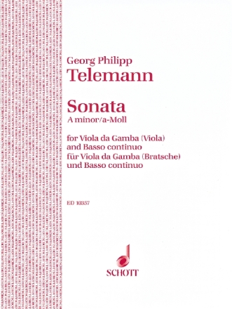 Sonata a minor for viola da gamba and harpsichord