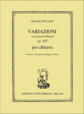 Variazioni su un tema di Hndel op.107 per chitarra