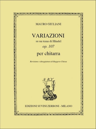 Variazioni su un tema di Hndel op.107 per chitarra