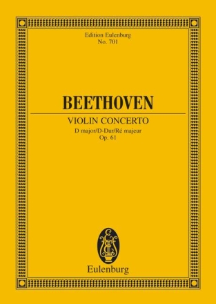 Konzert D-Dur op.61 fr Violine und Orchester Studienpartitur
