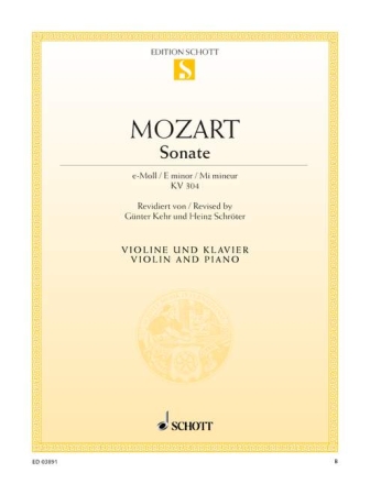 Sonate e-Moll KV 304 fr Violine und Klavier