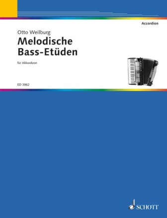 Melodische Bass-Etüden für chromatisches Akkordeon
