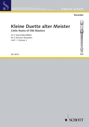 Kleine Duette alter Meister Band 1 fr 2 Blockflten SS/SA