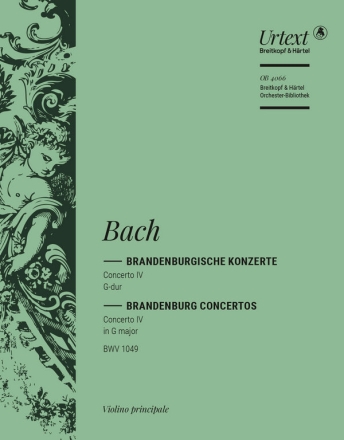Brandenburgisches Konzert G-Dur Nr.4 BWV1049 fr Orchester Violine solo