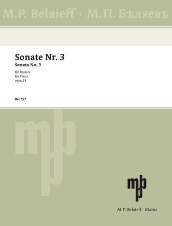Sonate Nr.3 fis-Moll op.23 fr Klavier