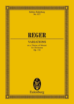 Variationen und Fuge ber ein Thema von Mozart op.132 fr Orchester Studienpartitur