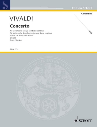 Concerto a-Moll PV 24-F.III Nr. 4 fr Violoncello, Streichorchester und Basso continuo Partitur