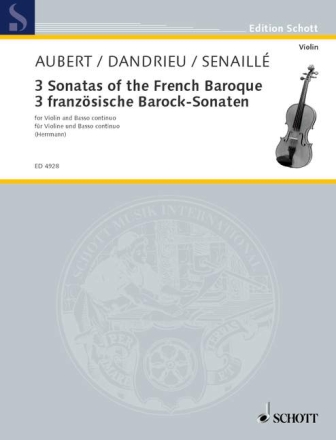 3 franzsische Barock-Sonaten fr Violine und Basso continuo (Klavier, Cembalo), Violoncello (Viola
