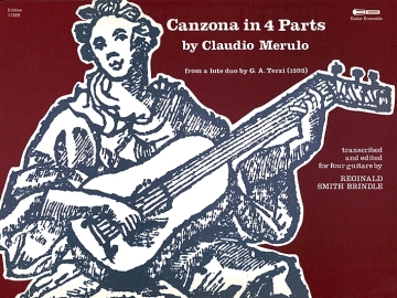 Canzona in 4 parts for 4 guitars score