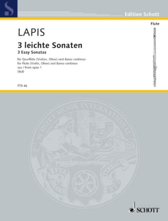 3 leichte Sonaten aus op.1 fr Melodie-Instrument (Violine, Flte, Oboe) und Basso continuo
