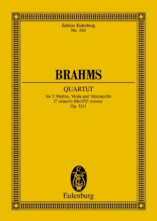Streichquartett c-Moll op.51,1 fr Streichquartett Studienpartitur