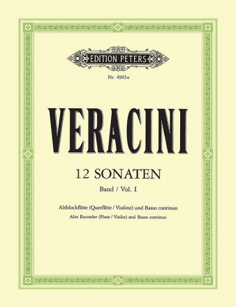 12 Sonaten Band 1 (Nr.1-3) fr Blockflte (Flte, Violine) und Bc