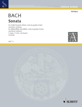 Sonata C-Dur fr Alt-Blockflte (Flte), Viola da gamba (Viola) und Basso continuo