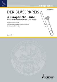 4 Europische Tnze fr 4 Posaunen oder Blechblasinstrumente Partitur - in C