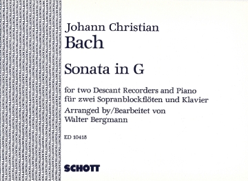 Sonate G-Dur op.16,2 fr 2 Sopranblockflten und Klavier