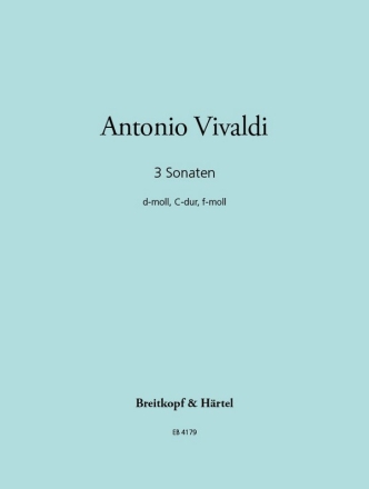 3 Sonaten fr Violine und Klavier (Violoncello ad lib)