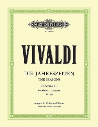 Konzert F-Dur RV293 fr Violine und Streicher fr Violine und Klavier