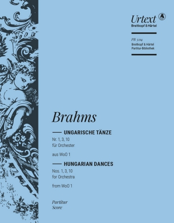 Ungarische Tnze Nr.1, 3 und 10 fr Orchester Partitur