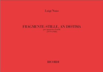 Fragmente-Stille an Diotima fr Streichquartett Partitur und Stimmen