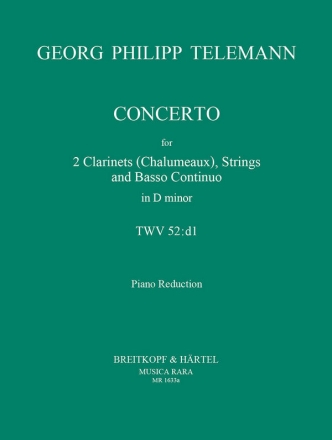 Concerto d minor for 2 clarinets and strings for 2 clarinets and piano
