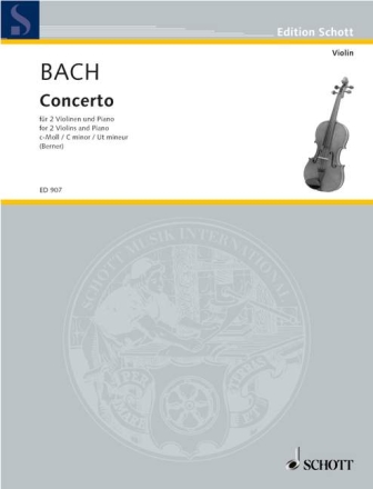 Concerto c-Moll BWV 1060 fr 2 Violinen und Orchester Klavierauszug mit Solostimmen