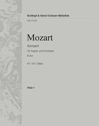 Konzert B-Dur KV191 fr Fagott und Orchester Viola