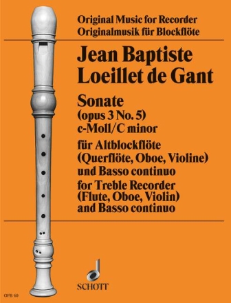 Sonate op. 3 fr Alt-Blockflte (Flte, Oboe, Violine) und Basso continuo, Violonce