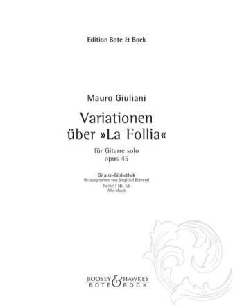 Variationen ber 'La Folia' op.45 fr Gitarre