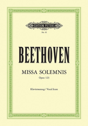 Missa solemnis  D-Dur op.123 fr Soli, Chor und Orchester Klavierauszug