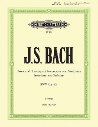 Zwei- und dreistimmige Inventionen BWV772-801 fr Klavier