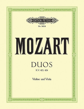 2 Duos KV423 und KV424 fr Violine und Viola Stimmen