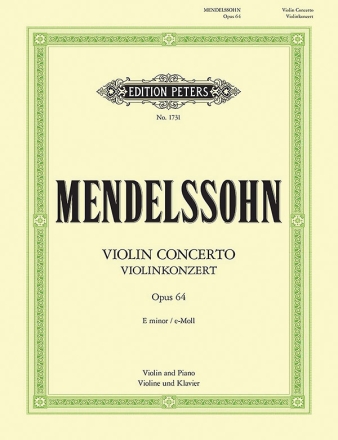 Konzert e-Moll op.64 fr Violine und Orchester fr Violine und Klavier