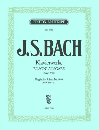 Englische Suiten Nr. 4-6 BWV809-811 fr Klavier