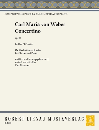 Concertino Es-Dur op.26 Für Klarinette und Orchester für Klarinette und Klavier