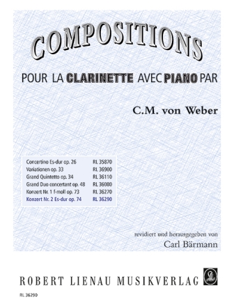 Konzert Nr.2 op.74 Fr Klarinette und Orchester fr Klarinette und Klavier