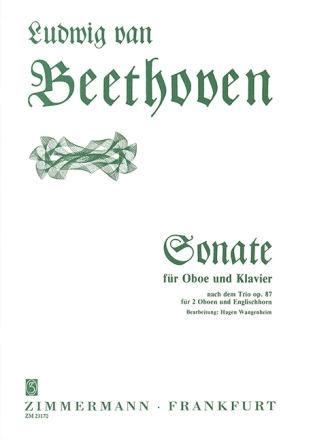 Sonate nach op.87 fr Oboe und Klavier