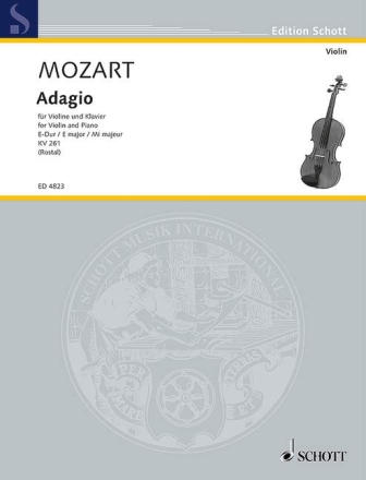 Adagio E-Dur KV 261 fr Violine solo, Streicher, 2 Flten und 2 Hrner Klavierauszug mit Solostimme