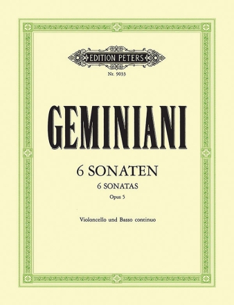 6 Sonaten op.5 fr Violoncello und Klavier