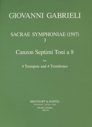 Canzon septimi toni no. 2 a 8 for 4 trumpets and 4 trombones score and 12 parts
