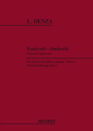 Funiculi funicula Canzone napoletana per canto e pianoforte