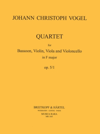 Quartet f major op.5/1 for bassoon, violin, viola and violoncello Score and 4 parts