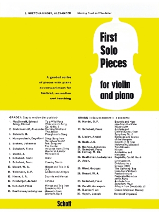 First Solo Pieces for violin and piano