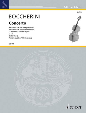 Concerto Nr. 2 D-Dur G 479 fr Violoncello und Streichorchester Klavierauszug mit Solostimme
