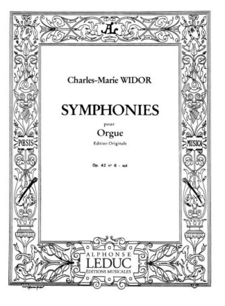 Symphonie sol majeur no.6 op.42,2 pour orgue