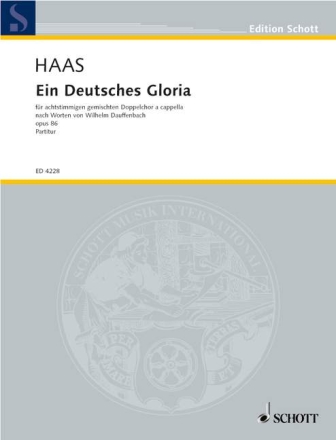 Ein Deutsches Gloria op. 86 fr gemischten Chor (SATB/SATB) Err:520