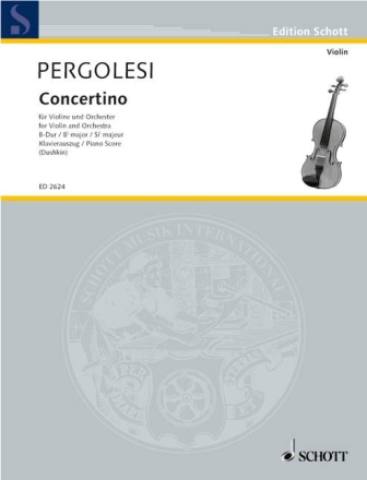 Concertino B-Dur fr Violine und Orchester Klavierauszug mit Solostimme